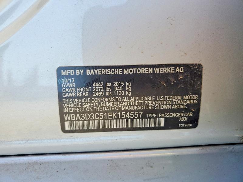 Продажа на аукционе авто 2014 Bmw 328, vin: WBA3D3C51EK154557, номер лота: 41769386