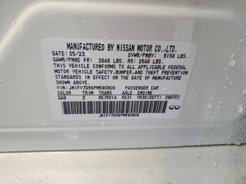 Продажа на аукционе авто 2023 Infiniti Q50, vin: JN1FV7DR6PM590806, номер лота: 45838876