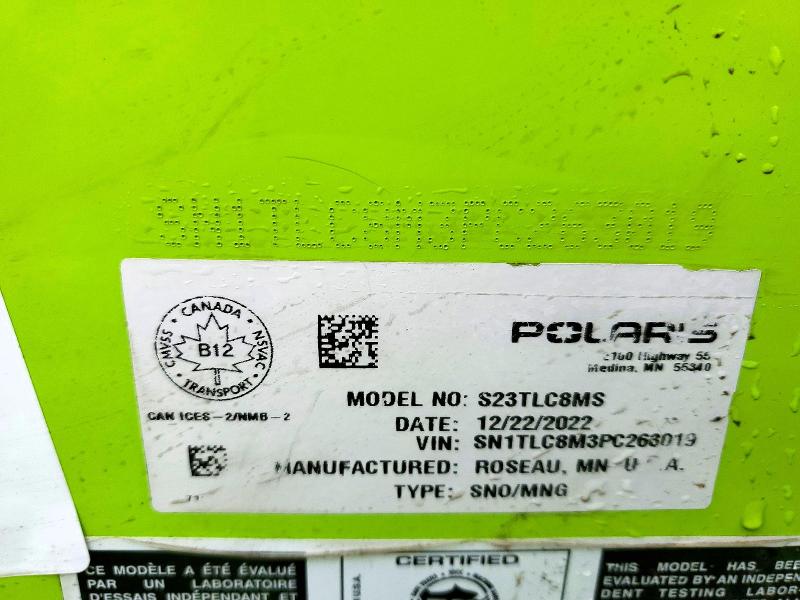 46378156 :رقم المزاد ، SN1TLC8M3PC263019 vin ، 2023 Polaris Matryx مزاد بيع