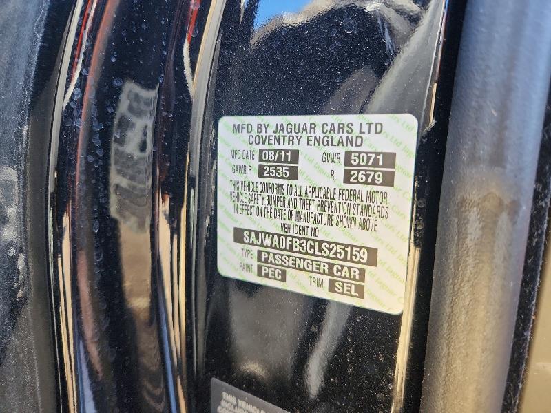 2012 Jaguar Xf მანქანა იყიდება აუქციონზე, vin: SAJWA0FB3CLS25159, აუქციონის ნომერი: 47250996