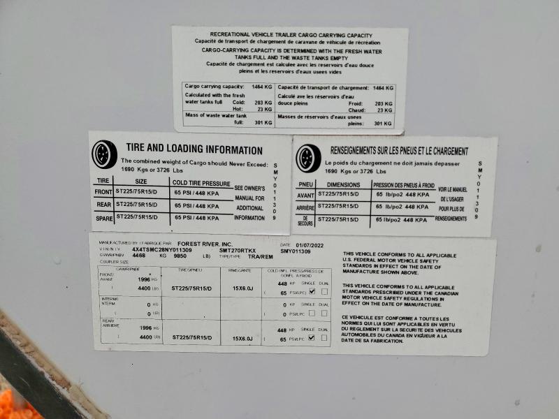 Aukcja sprzedaży 2022 Salem Travel Tra, vin: 4X4TSMC28NY011309, numer aukcji: 46851116