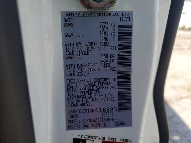 Продаж на аукціоні авто 2024 Nissan Frontier, vin: 1N6ED1CM1RN616883, номер лоту: 41647186