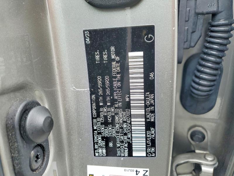 79581445 :رقم المزاد ، JTJAB7CX5P4027002 vin ، 2023 Lexus Lx 600 مزاد بيع