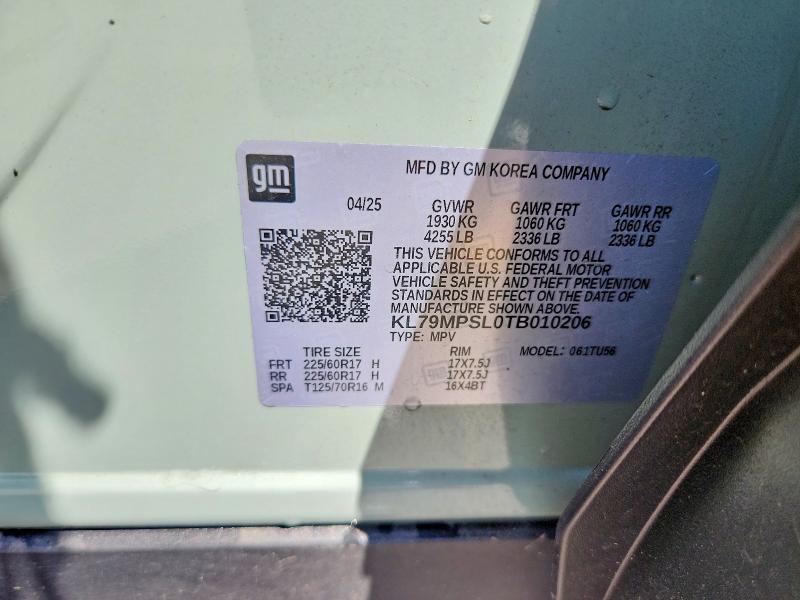 Продажа на аукционе авто 2026 Chevrolet Trailblazer, vin: KL79MPSL0TB010206, номер лота: 46692026