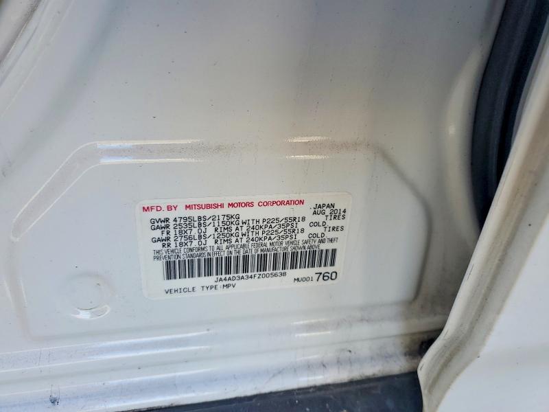 Aukcja sprzedaży 2015 Mitsubishi Outlander, vin: JA4AD3A34FZ005638, numer aukcji: 45570976