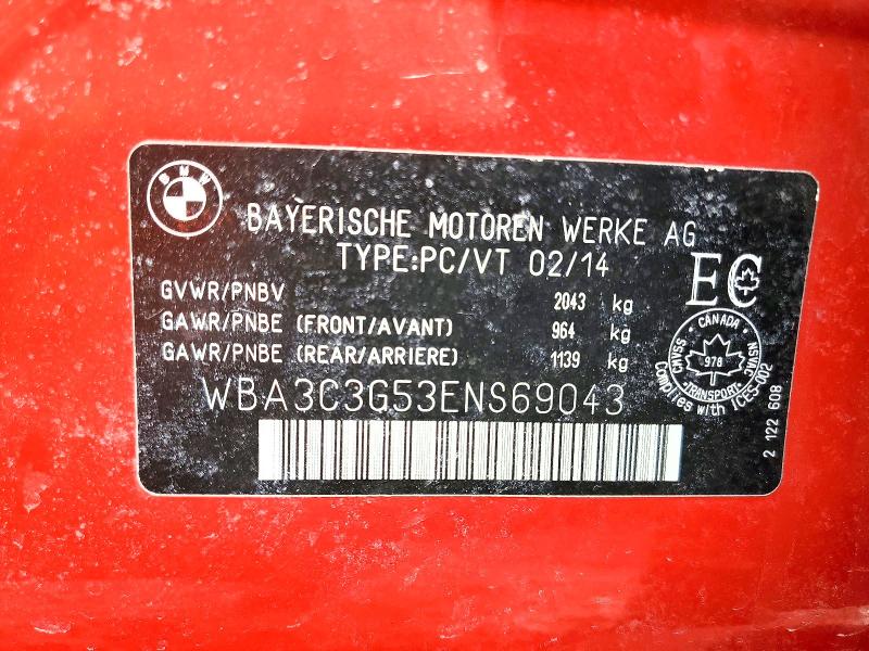Продажа на аукционе авто 2014 Bmw 320, vin: WBA3C3G53ENS69043, номер лота: 41898496
