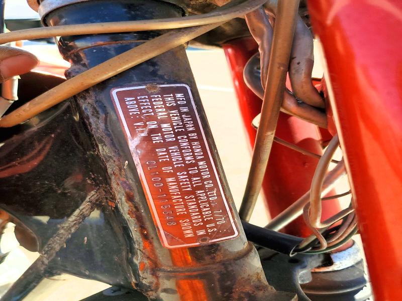 Aukcja sprzedaży 1970 Honda Cl100, vin: CL100115348, numer aukcji: 46660706