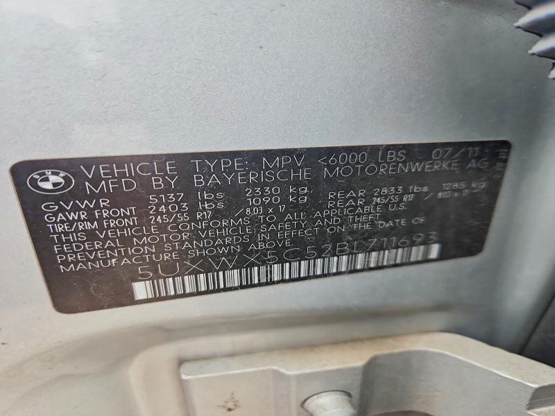 Продажа на аукционе авто 2011 Bmw X3, vin: 5UXWX5C52BL711693, номер лота: 46462026
