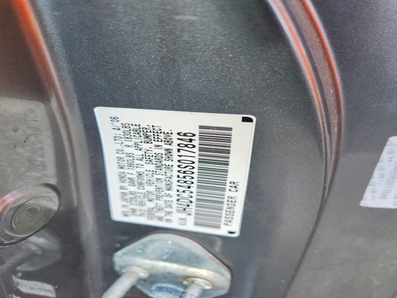 47326426 :رقم المزاد ، JH4DC54856S017846 vin ، 2006 Acura Rsx مزاد بيع