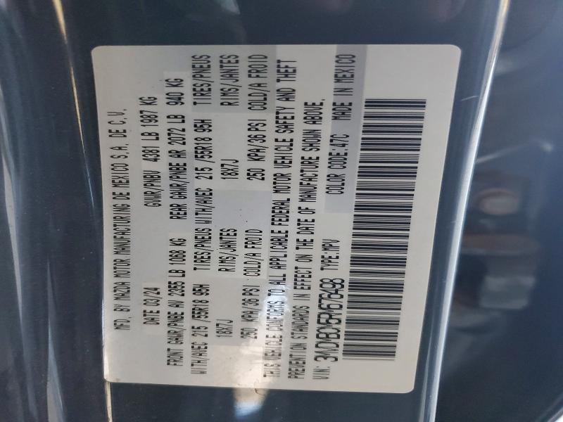 46151106 :رقم المزاد ، 3MVDMBCM5RM676498 vin ، 2024 Mazda Cx-30 مزاد بيع