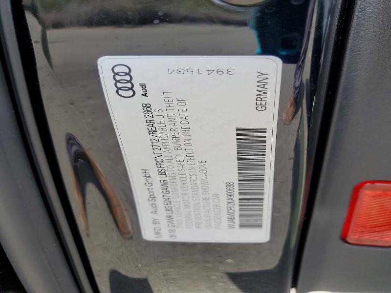 2019 Audi Rs5 მანქანა იყიდება აუქციონზე, vin: WUABWCF52KA900698, აუქციონის ნომერი: 46766396