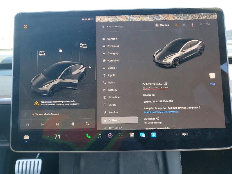 Продаж на аукціоні авто 2023 Tesla Model 3, vin: 5YJ3E1EC5PF704228, номер лоту: 41997436