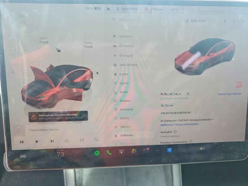Aukcja sprzedaży 2025 Tesla Model 3, vin: 5YJ3E1EA1SF041411, numer aukcji: 48314086