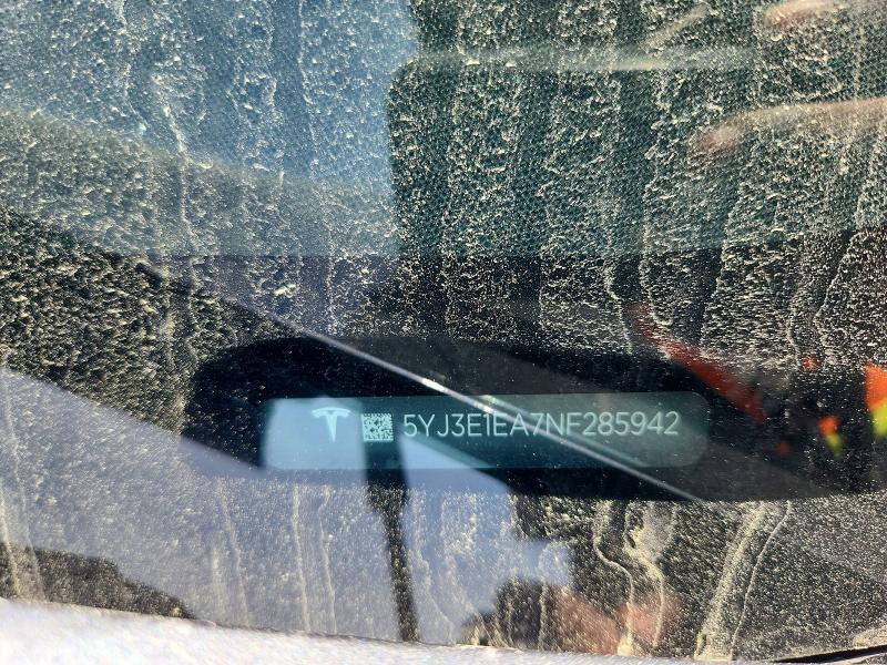 Продажа на аукционе авто 2022 Tesla Model 3, vin: 5YJ3E1EA7NF285942, номер лота: 46528976