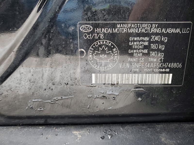 Продажа на аукционе авто 2019 Hyundai Sonata, vin: 5NPE34AF5KH748806, номер лота: 41591156