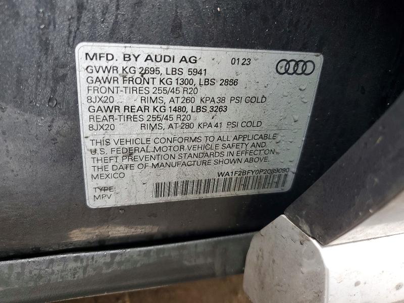 41943836 :رقم المزاد ، WA1F2BFY0P2089090 vin ، 2023 Audi Q5 E مزاد بيع