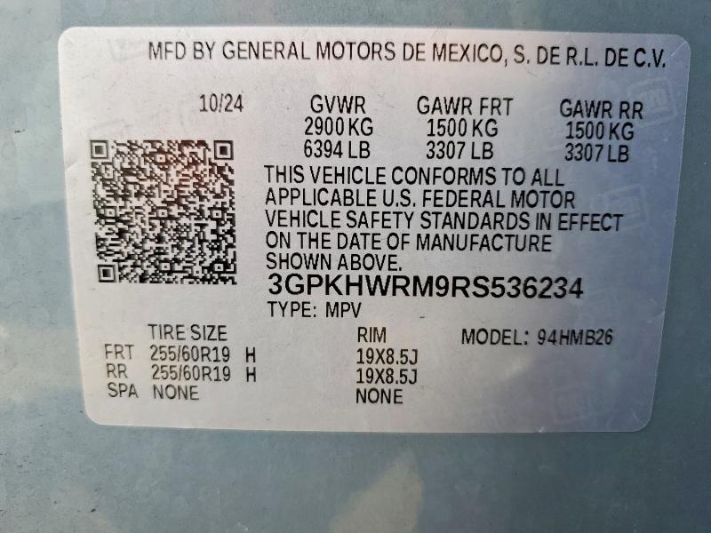 Продажа на аукционе авто 2024 Honda Prologue, vin: 3GPKHWRM9RS536234, номер лота: 41690836