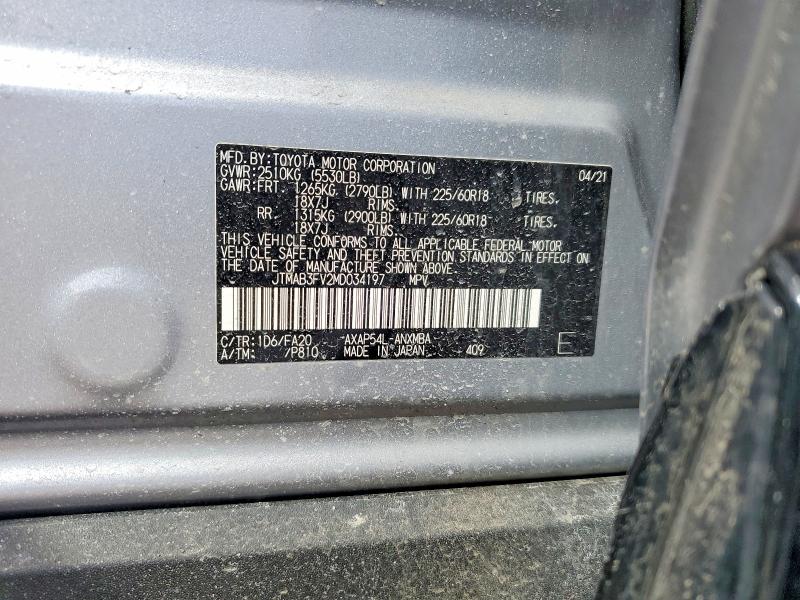 Продажа на аукционе авто 2021 Toyota Rav4 Prime, vin: JTMAB3FV2MD034197, номер лота: 46562996