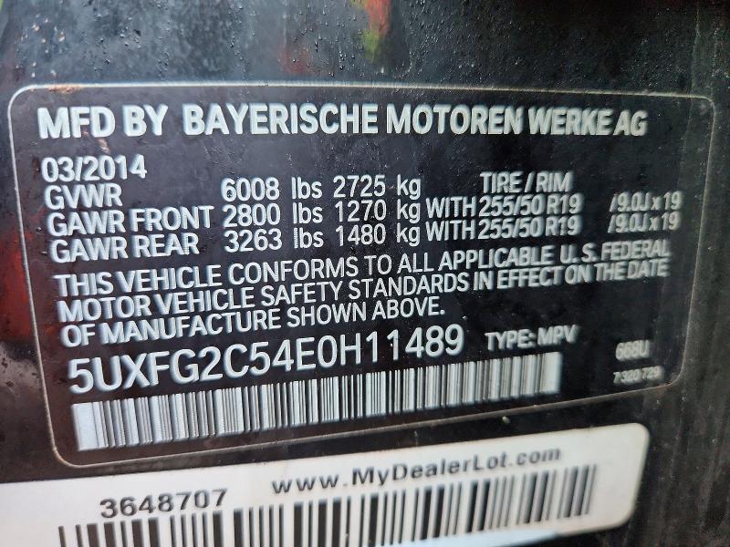 Aukcja sprzedaży 2014 Bmw X6, vin: 5UXFG2C54E0H11489, numer aukcji: 79626605