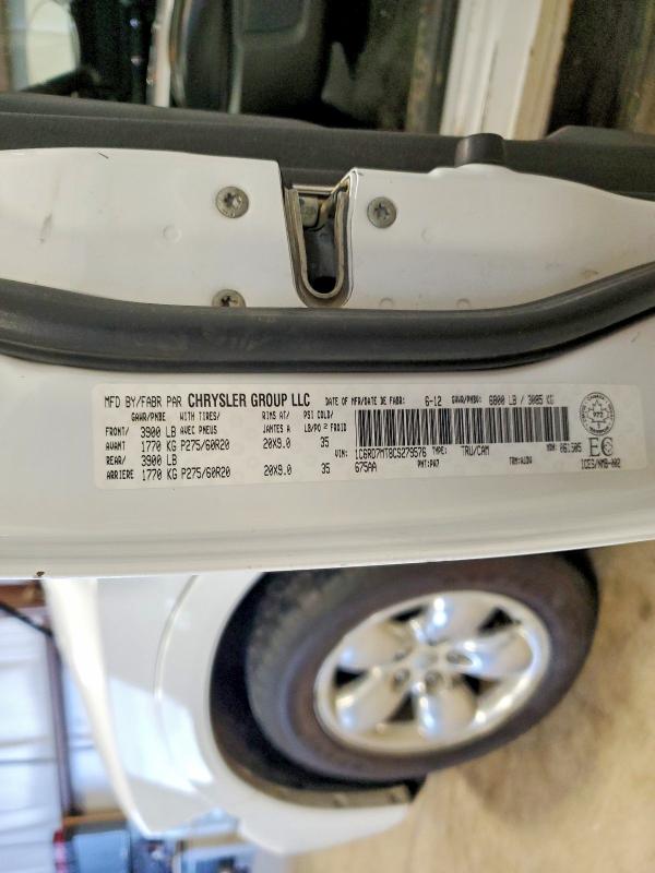 Aukcja sprzedaży 2012 Dodge Ram 1500, vin: 1C6RD7MT8CS279576, numer aukcji: 41927546