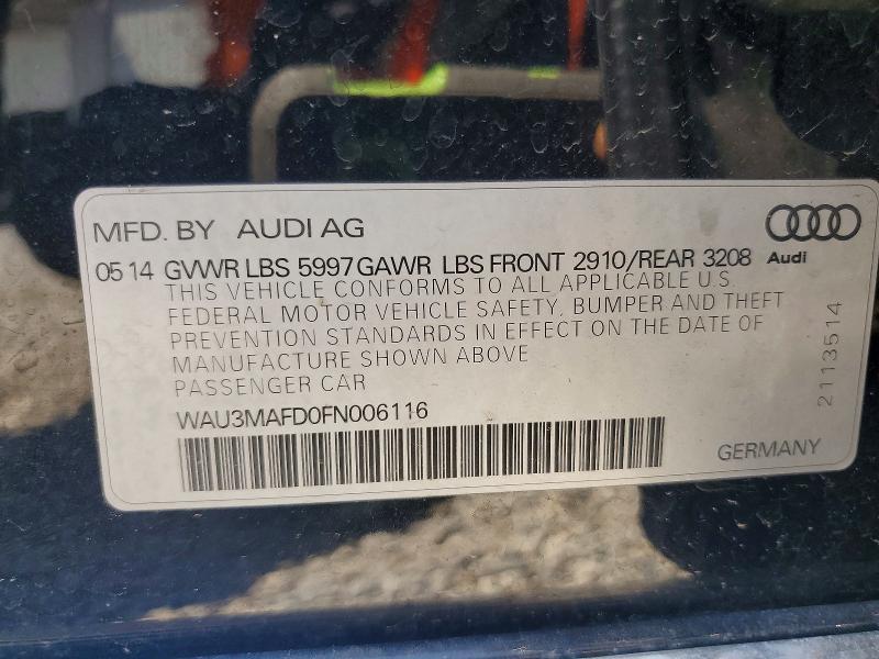 Продажа на аукционе авто 2015 Audi A8, vin: WAU3MAFD0FN006116, номер лота: 47618386