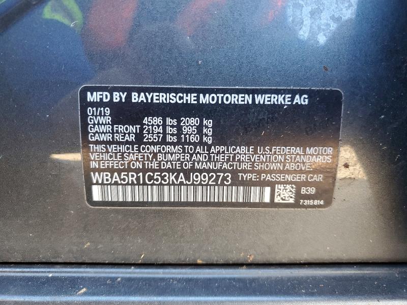 Aukcja sprzedaży 2019 Bmw 330i, vin: WBA5R1C53KAJ99273, numer aukcji: 46773566