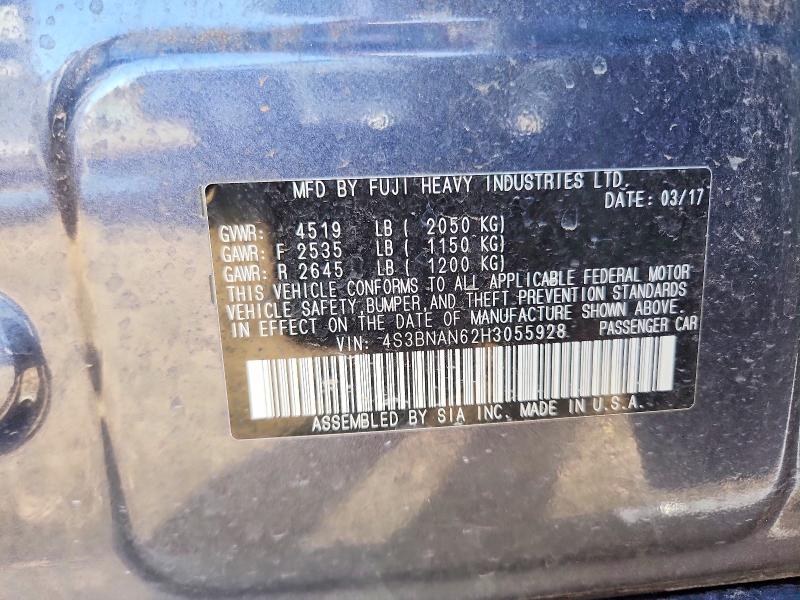 46272316 :رقم المزاد ، 4S3BNAN62H3055928 vin ، 2017 Subaru Legacy مزاد بيع