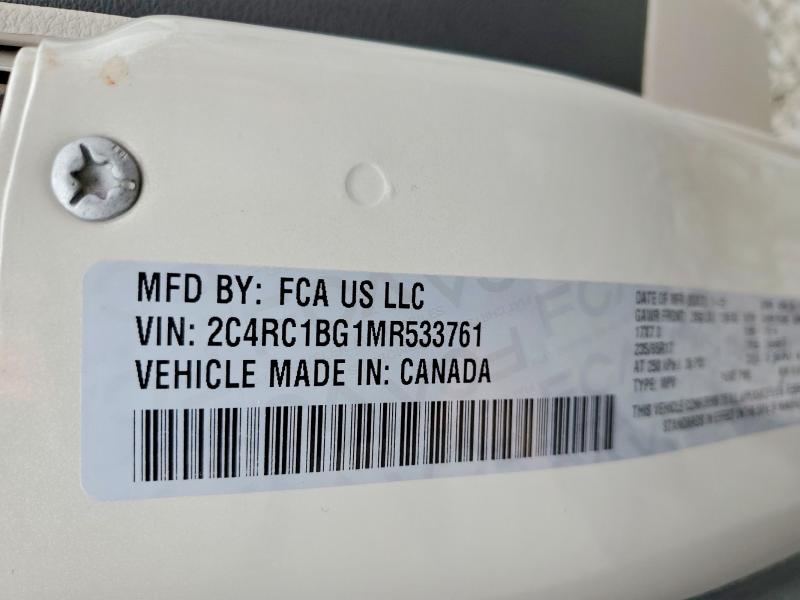 Продаж на аукціоні авто 2021 Chrysler Pacifica, vin: 2C4RC1BG1MR533761, номер лоту: 79641865