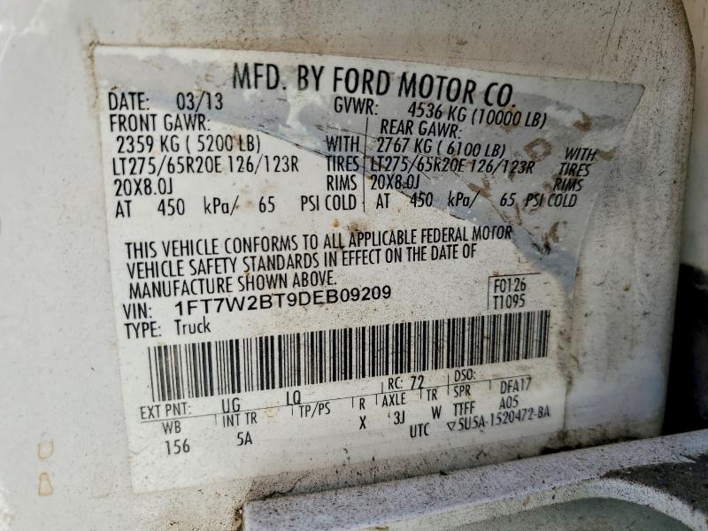 Aukcja sprzedaży 2013 Ford F250, vin: 1FT7W2BT9DEB09209, numer aukcji: 45826346
