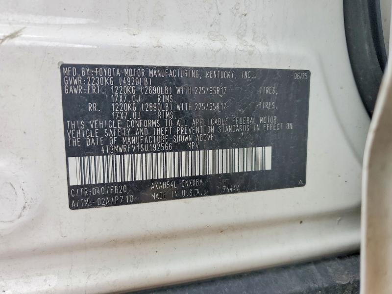Продаж на аукціоні авто 2025 Toyota Rav4 Hybrid, vin: 4T3MWRFV1SU192566, номер лоту: 46853236