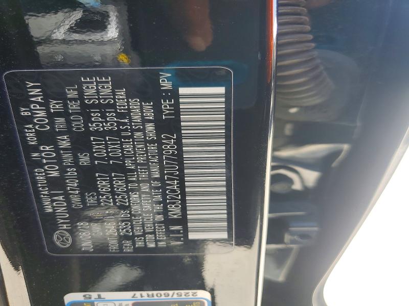 Продажа на аукционе авто 2018 Hyundai Tucson, vin: KM8J2CA47JU779842, номер лота: 46101286