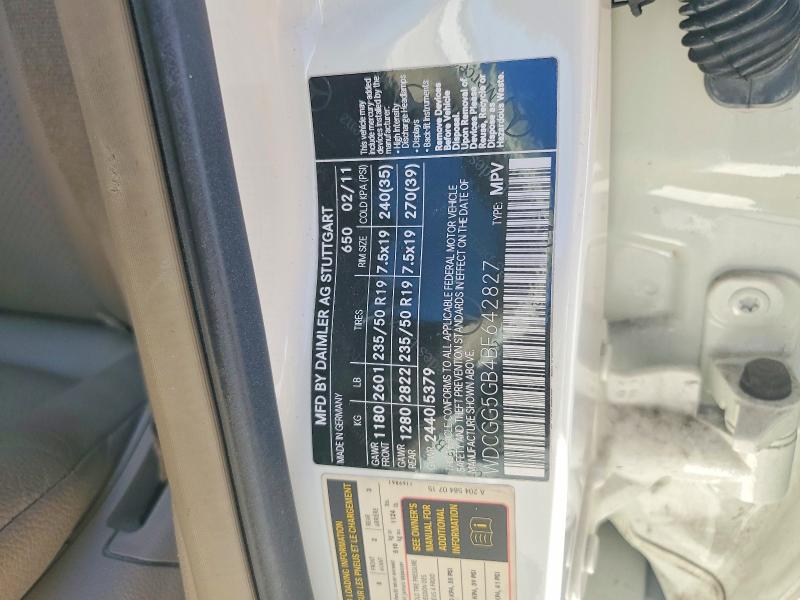 46559436 :رقم المزاد ، WDCGG5GB4BF642827 vin ، 2011 Mercedes-benz Glk مزاد بيع