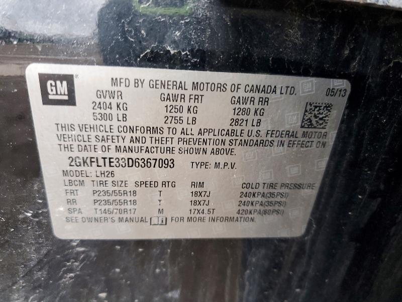 2013 Gmc Terrain მანქანა იყიდება აუქციონზე, vin: 2GKFLTE33D6367093, აუქციონის ნომერი: 46436166