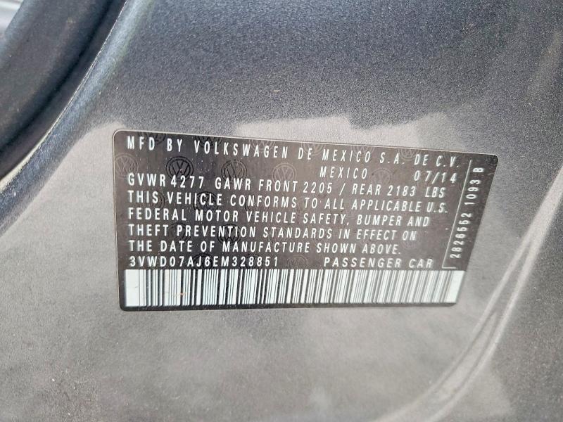 Продаж на аукціоні авто 2014 Volkswagen Jetta, vin: 3VWD07AJ6EM328851, номер лоту: 46484156