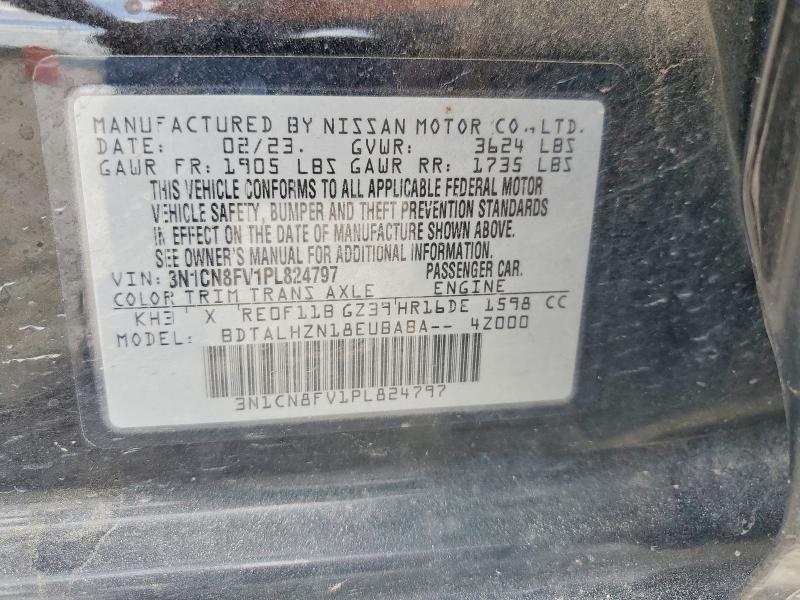 Продаж на аукціоні авто 2023 Nissan Versa, vin: 3N1CN8FV1PL824797, номер лоту: 47399236