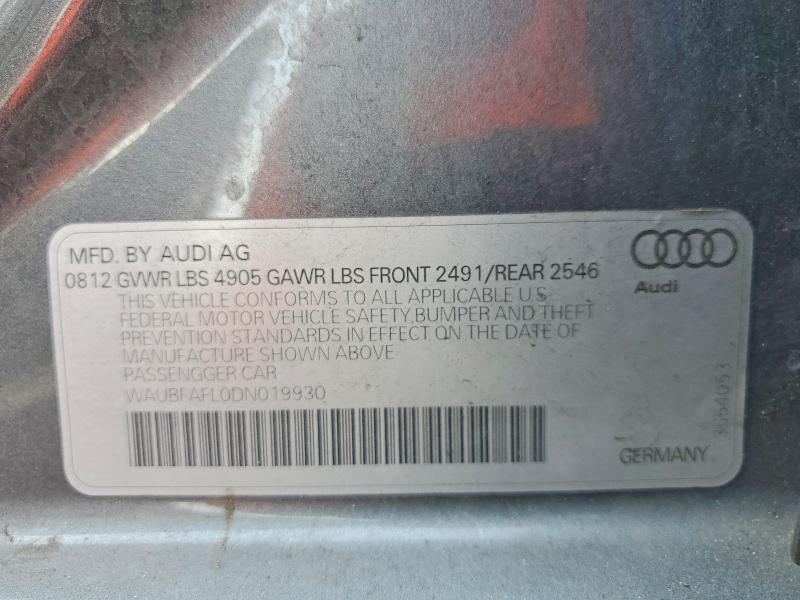 Продажа на аукционе авто 2013 Audi A4, vin: WAUBFAFL0DN019930, номер лота: 47051336