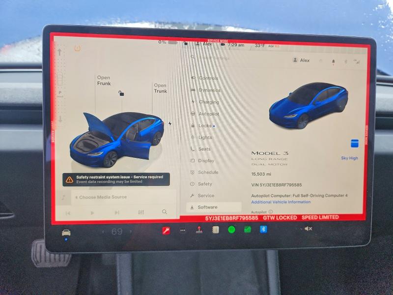 79380665 :رقم المزاد ، 5YJ3E1EB8RF795585 vin ، 2024 Tesla Model 3 مزاد بيع