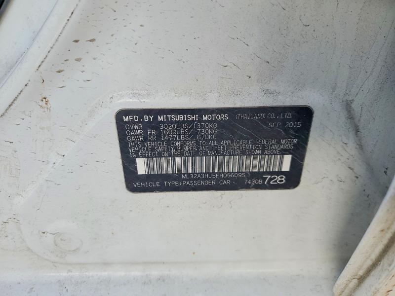 Продаж на аукціоні авто 2015 Mitsubishi Mirage, vin: ML32A3HJ5FH056095, номер лоту: 78124365