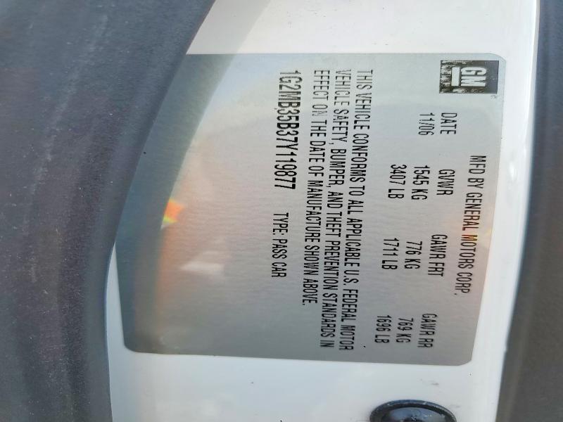 2007 Pontiac Solstice მანქანა იყიდება აუქციონზე, vin: 1G2MB35B37Y119877, აუქციონის ნომერი: 47336196