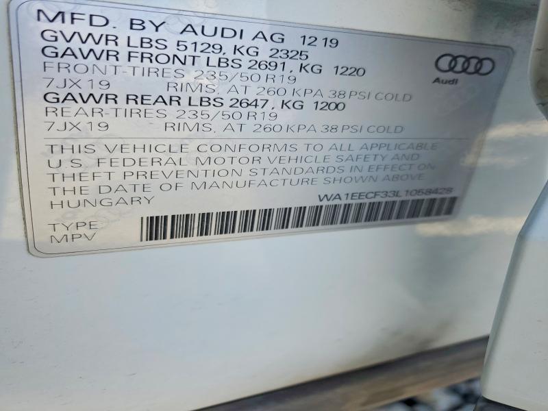 Продажа на аукционе авто 2020 Audi Q3, vin: WA1EECF33L1058428, номер лота: 41586436