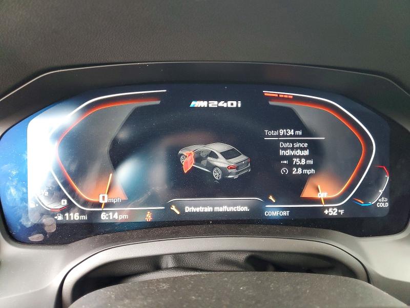 2022 Bmw M240xi მანქანა იყიდება აუქციონზე, vin: 3MW53CM08N8C61640, აუქციონის ნომერი: 47098816