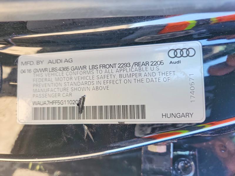 Продажа на аукционе авто 2016 Audi A3, vin: WAUA7HFF5G1102082, номер лота: 46298076