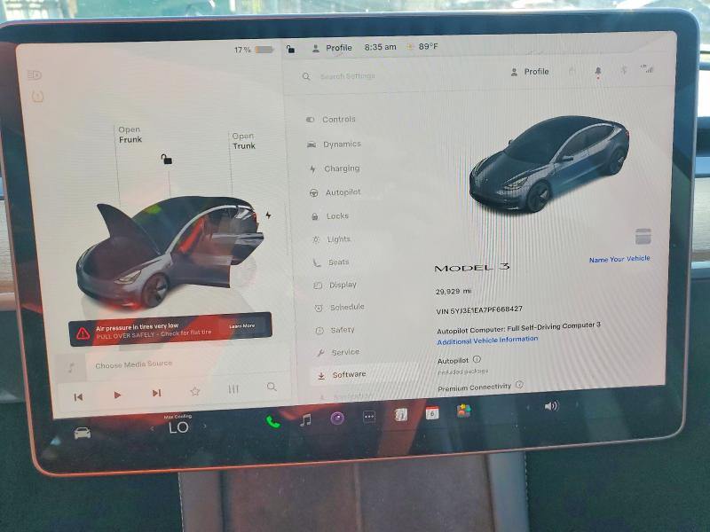 Aukcja sprzedaży 2023 Tesla Model 3, vin: 5YJ3E1EA7PF668427, numer aukcji: 79910365