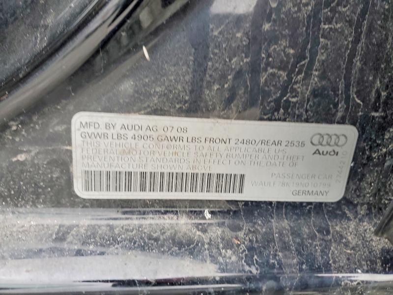 Aukcja sprzedaży 2009 Audi A4, vin: WAULF78K19N010799, numer aukcji: 45978986