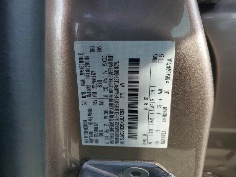 2019 Lincoln Mkc მანქანა იყიდება აუქციონზე, vin: 5LMCJ1C93KUL17267, აუქციონის ნომერი: 47125556