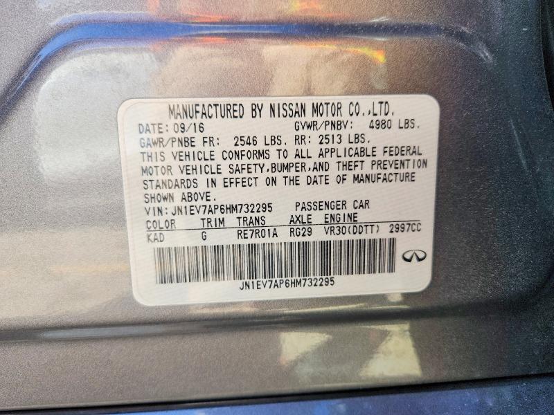 45687876 :رقم المزاد ، JN1EV7AP6HM732295 vin ، 2017 Infiniti Q50 مزاد بيع