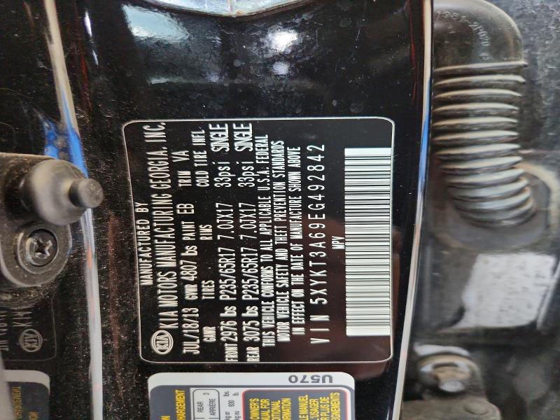 Продажа на аукционе авто 2014 Kia Sorento, vin: 5XYKT3A69EG492842, номер лота: 41593466