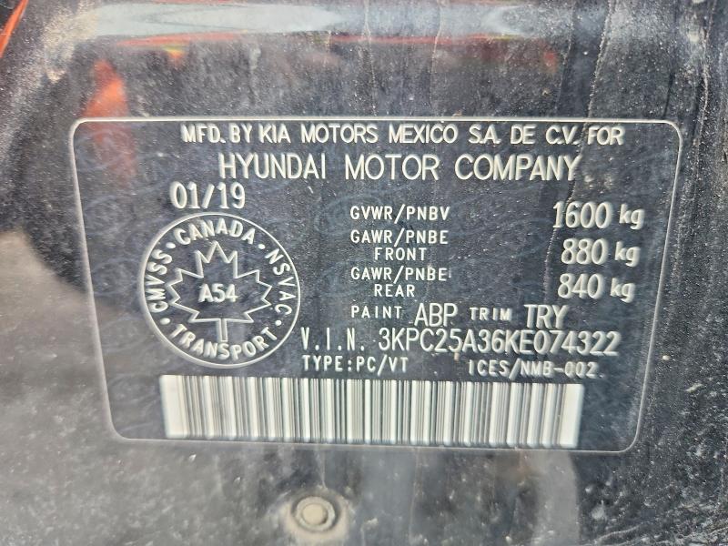 Продаж на аукціоні авто 2019 Hyundai Accent, vin: 3KPC25A36KE074322, номер лоту: 41782556