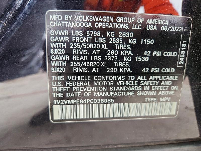Продаж на аукціоні авто 2023 Volkswagen Id.4, vin: 1V2VMPE84PC038985, номер лоту: 45750626