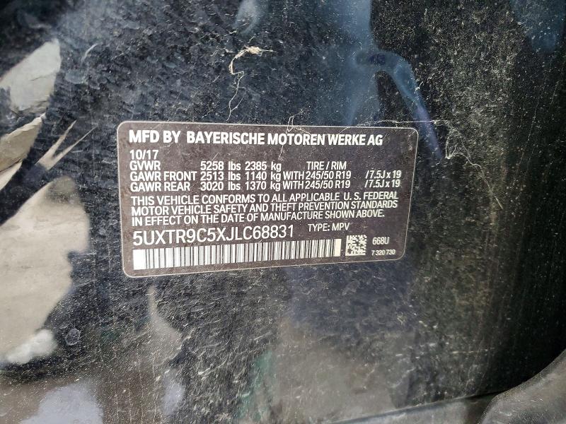 Продаж на аукціоні авто 2018 Bmw X3, vin: 5UXTR9C5XJLC68831, номер лоту: 47354476